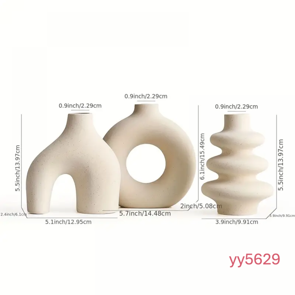 YY5629 3’lü Dekor Vazo Silikon Kalıp – Şık ve Modern Dekoratif Hediye!